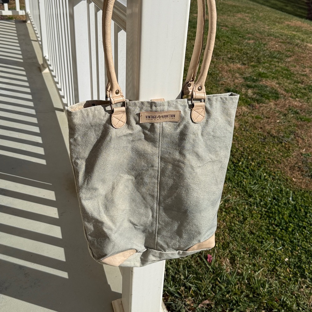 Vintage Addiction Bag Tot Canvas --HOW do I Like my Coffee? NWT - Picture 3 of 16